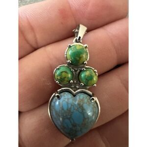 Mojave Turquoise 20” Stainless Steel Necklace Pendant